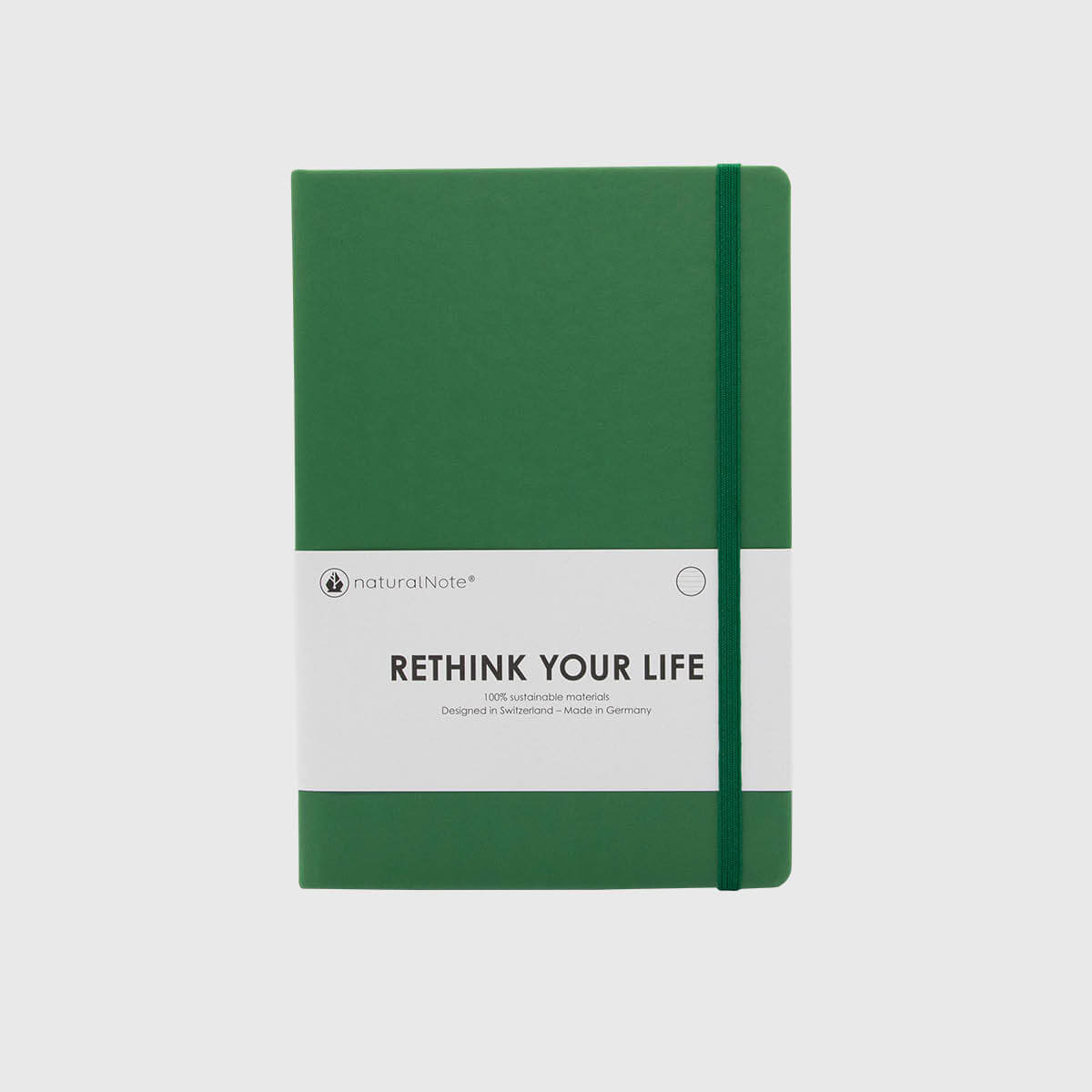 Premium Notizbuch nachhaltig A5 liniert grün