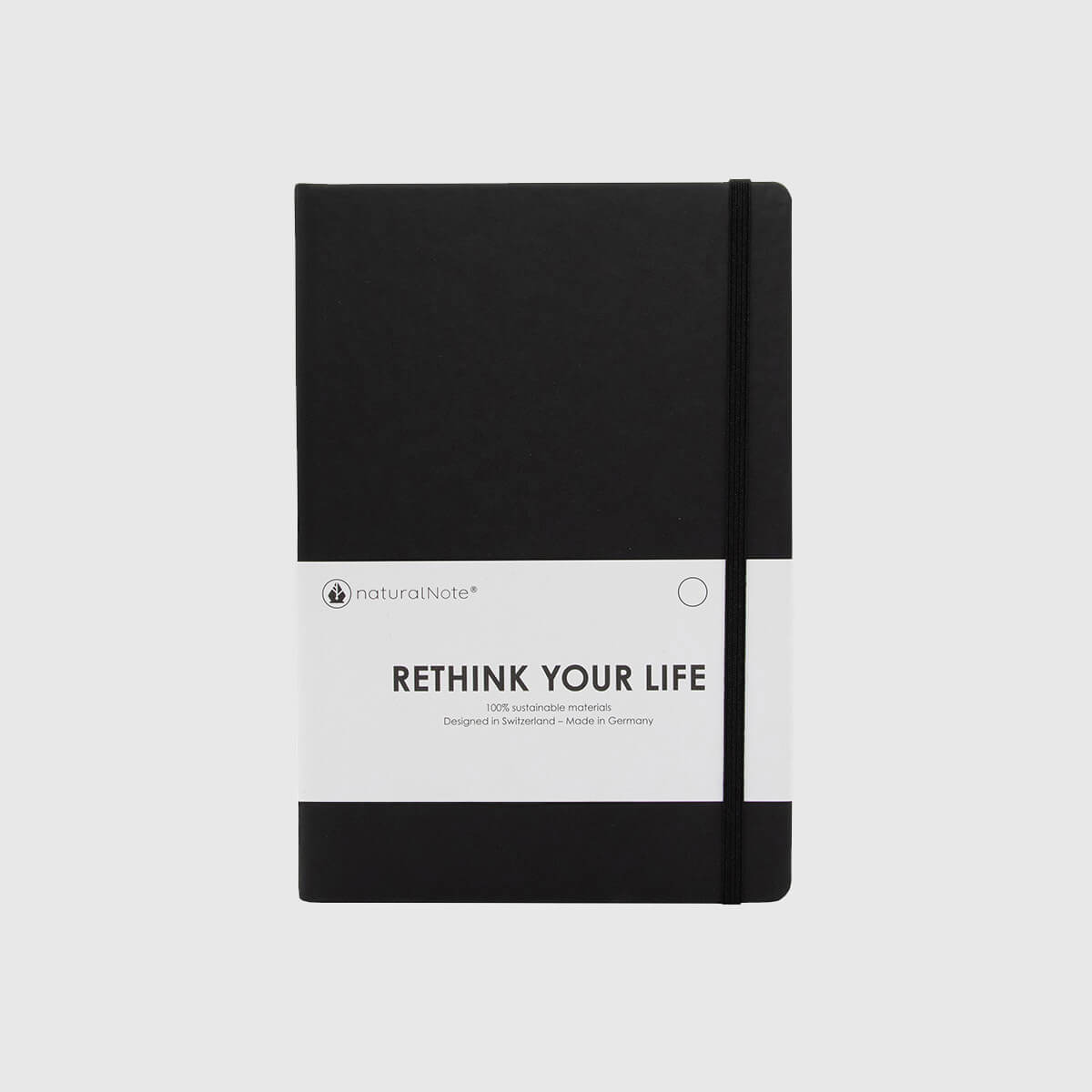 Premium Notizbuch nachhaltig A5 blanko schwarz